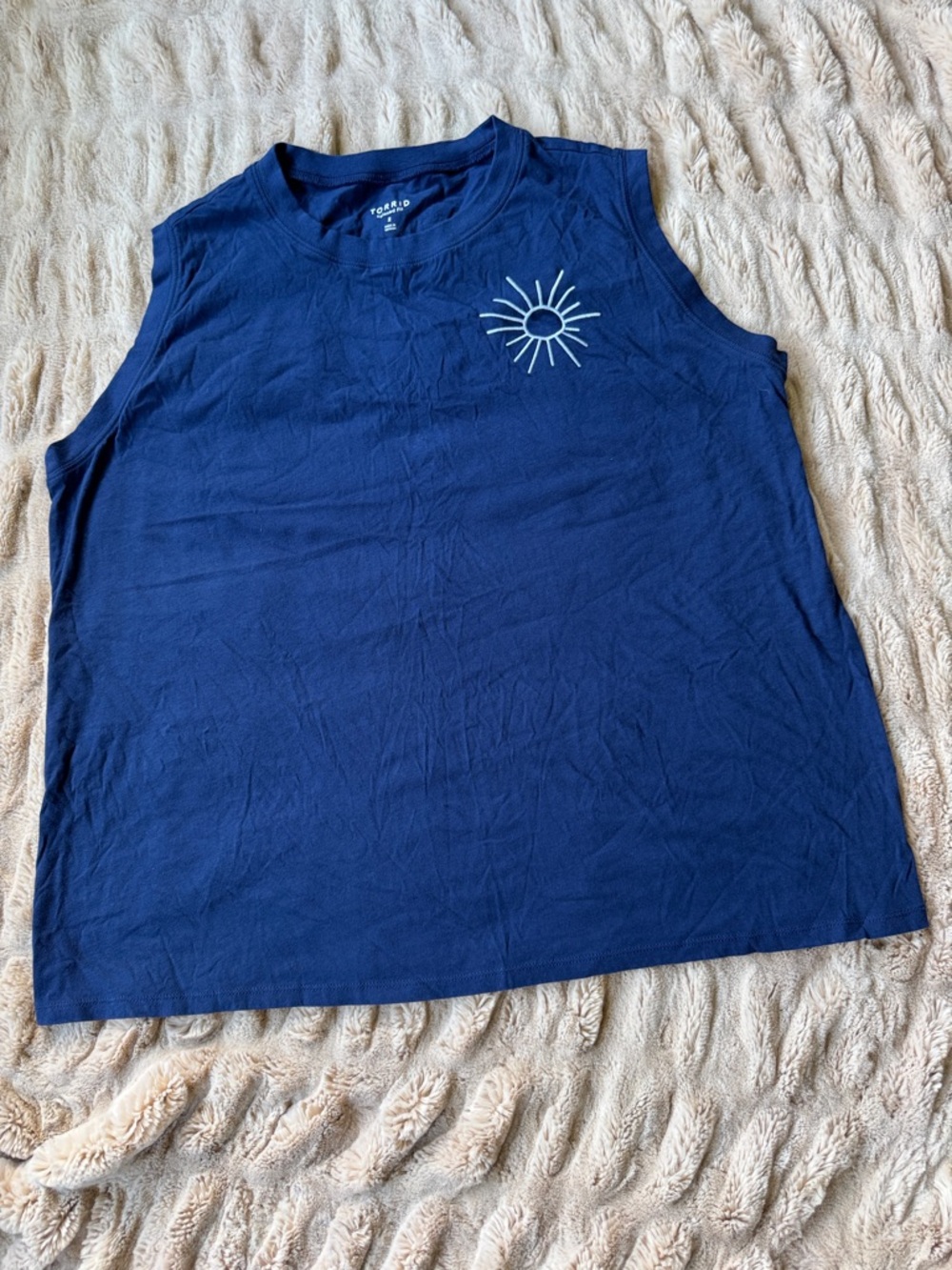 torrid Navy Sun Graphic Muscle Tank